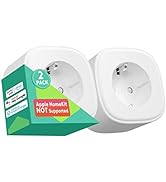 Meross Presa Intelligent WiFi, Presa Smart 16A, Smart Plug Spina (Type F), Function Timer, Compat...